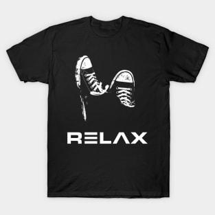 RELAX - FEET UP - Chill Skateboarding T-Shirt